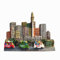 Weekino Johannesburg, Südafrika Kühlschrankmagnet 3D Polyresin Touristische Stadtreise City Souvenir Collection Geschenk Starker Kühlschrank Aufkleber