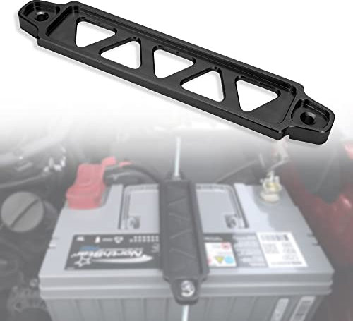 TOMALL Staffa di Fissaggio della Batteria per Auto in Lega di Alluminio Staffa di Montaggio della Batteria Accessori di Blocco per Honda Civic Acura (Nero)