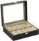 ZENO Watch Box | Watch Case | Watch Box for Men | Watch Boxes | Leather Watch Jewellery Display Storage Box | Bracelet Organizers Display Boxes with Pillow Holders (10 Grids)