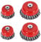 Cepillo de Alambre, 4 Piezas Cepillo Trenzados de Acero, Cepillo para Eliminación de óxido, Corrosión, Pintura para Madera y Meta(para M14, Diámetro de 75 mm y 100 mm)