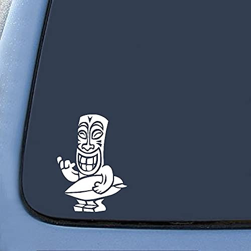 myrockshirt Surfer Hawaii Tiki Surfbrett 15 cm Aufkleber JDM Tuning Sticker