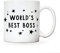 Worlds best boss mug | white stars and text boss lady mug | greatest boss man mug | secret santa gifts christmas xmas retirement leaving gift boss gifts