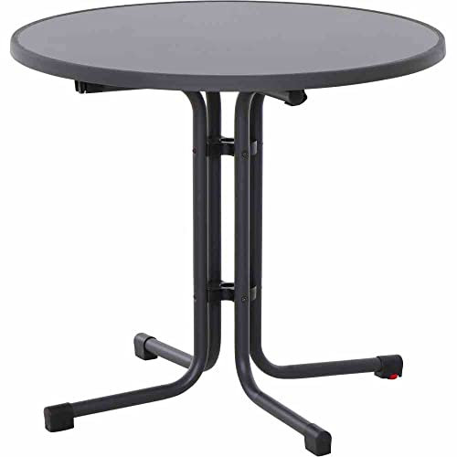 Siena Garden Paco Klapptisch Ø 80 cm matt anthrazit Stahl/Melamin