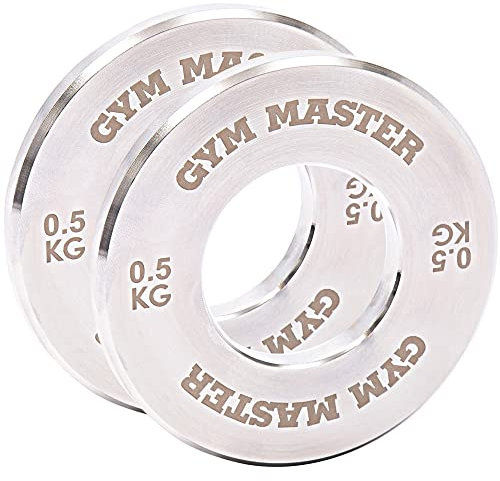 GYM MASTER Pair of Olympic 2 Fractional Change Weight Plates Precision Steel Discs
