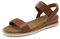 DREAM PAIRS Sandales Plates avec Sangles élastiques Jesus Slides Sandales d'extérieur Confortables pour Femmes SDPW2310W-E Brun Größe 42 (EUR)