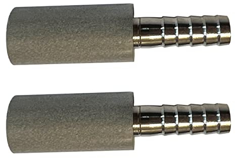 tsingseen life 2pcs 0.5 Micron Diffusion Stone Stainless Steel Aeration Stone Carbonating Stone with 1/4 Barb Beer Bar Accessories