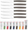 Dc Casa Set Coltelli da Tavola Punta Tonda 6 Pezzi - Coltelli da Tavola in Acciaio Inox, Perfetti per Ogni Occasione (Tortora)