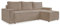 MIUFORM Sofa Cord 250 cm x 156 cm x 89 cm, Ecksofa mit Schlaffunktion und Bettkasten - Brave Dave- Couch L Form Sofa L Form, Wohnlandschaft mit Schlaffunktion, Cord Sofa (Taupe)