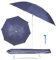 H HANSEL HOME Sombrilla de Playa con Soporte de Tornillo, Inclinable, Tubo Acero,Varillas de Fibra de Vidrio, Protección Solar UPF+50-200cm, Azul Raya