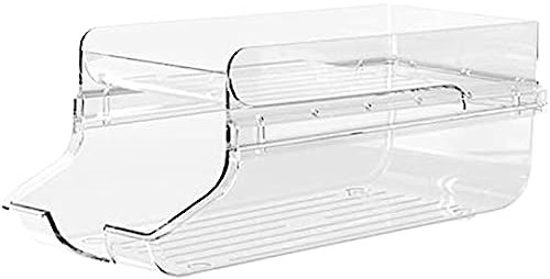 Dispensador de latas para almacenamiento en el refrigerador, organizador automático de latas de 2 niveles, organizador de latas de cerveza, dispensador de latas de soda, soporte para latas de cerveza