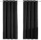 Ystyle Tende Velluto per Interni, Tende 100% Oscuranti 2 Pezzi, 140×180cm, Tenda Termica Isolante Freddo E Caldo, Tende Moderne Soggiorno Camera da Letto, Tende Termiche con Anelli, Nero