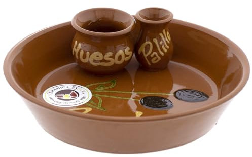 CERÁMICA ESPAÑA | Cuencos | Bol | Bowl | Cuencos de aperitivo | Cuencos cocina | Aceitunero cerámica decorado - Modelo M06 | 100% Decorado a mano | 16x16x4.5 cm