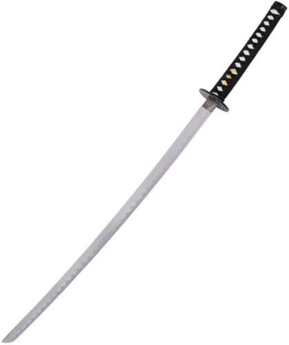 Katana Schwert Black/Black - Samurai Schwert - Ninja Cosplay Fasching Kostüm Deko Training Rollenspiele Sammler Outdoor Freizeit Hobby