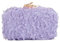 Syrads Flower Handbag Clutch Bolso de noche Bolsos florales con cadena para boda,Lila