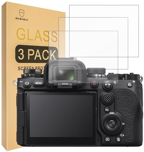 Mr.Shield Screen Protector compatible with Sony Alpha A9 III A9III A9M3 Camera [Tempered Glass] [3-PACK] [Japan Glass with 9H Hardness]