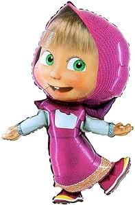 Toyland® Palloncino a forma di Masha e Orso Masha, 104 cm, in alluminio, per feste per bambini
