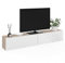 IDMarket - Mobile TV da 180 cm sospeso Elio 2 ante in legno e bianco