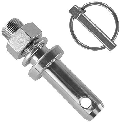 1x Unterlenker Gerätebolzen | Kat 2 | 45 mm Gewindelänge & 1x Klappsplint | 11x42 mm | Bolzen | Kategorie | Unterlenker | Frontlader | Dreipunktaufnahme | 3-Punkt