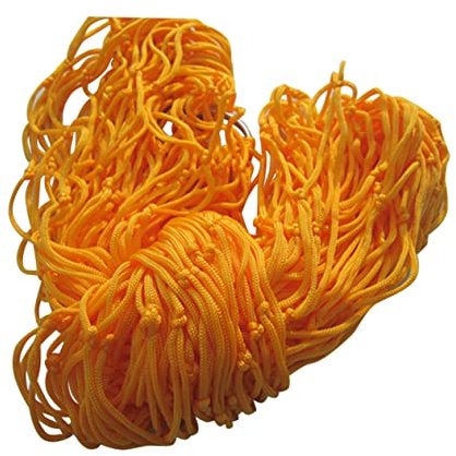 Happyyami Nylon Rope Mesh Hammock Carry Bag Portable Outdoor Leisure Bed for Camping and Hiking Orange Color Easy to Hang