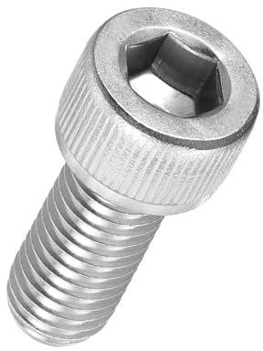 Kozelo 15pz Viti a Testa Cilindrica Esagonale - [M10-1.5 x 25mm] Acciaio Inossidabile 304 Filettatura Integrale Allen Drive per Motore Elettrico Ventola Stampa 3D Sostituzione, Argento
