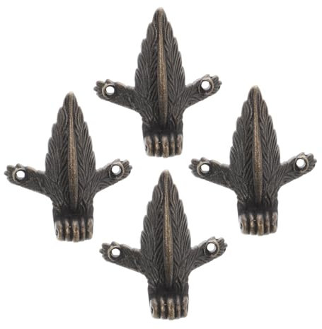 OSALADI 4ensemble Zinc pour Meubles Et Boîtes De Bijoux Jambes Vintage pour Tables Basses Commodes Et Décoration Intérieure