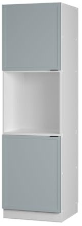 Vicco Herdumbauschrank Fame-Line, Hellblau-grau, 60 cm mit offenem Regal