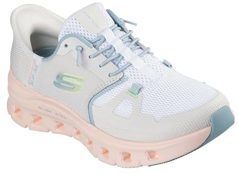 Skechers Zapatillas Glide-Step Pro para Mujer, Natural Mesh Multi Trim, 35 EU