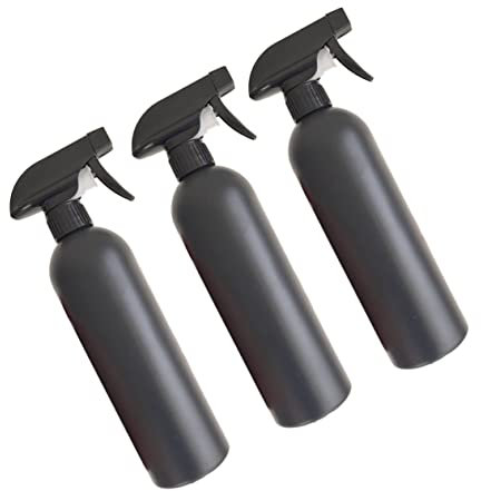 VINTORKY 3piezas Botellas De Plástico Spray Unidades Negras Rellenables Para Almacenamiento Lavado Exterior