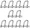 OUDQFCJ 10 pezzi Grillo Acciaio Inox 304, Grillo Dritto a Forma di D, per Montaggio in Mare, Campeggio, Sport ed Alpinismo, Escursionismo, Catena di Ancoraggio, Vela (5mm)