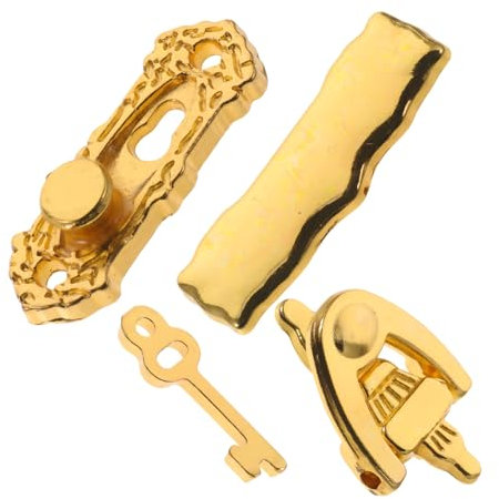 BESPORTBLE Miniature Door Lock Key Set 1/12 Scale Accessories for Dollhouse Realistic Mini Door Locks for Decor