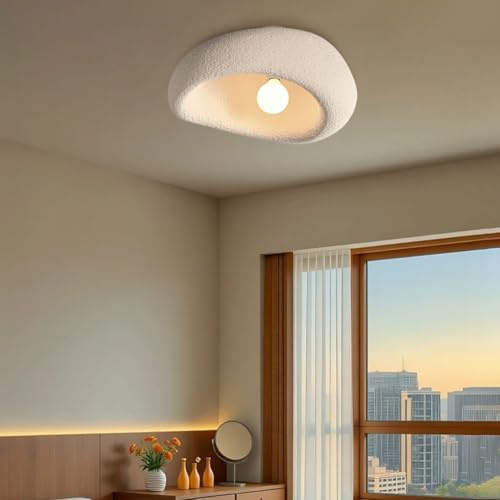 YUPIN Wabi-Sabi Stil Bracken Braun Deckenlampe Kreative Design Deckenleuchte Aus Polystyrol E27 Moderne Dekorative Flur Deckenleuchte Für Küchenleuchten Schlafzimmer Wohnzimmer Flur(30cm)