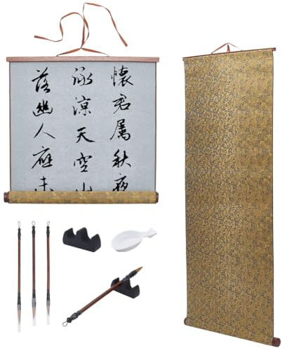WADORN 6 Stück Chinesisches Kalligraphie Pinsel Set, Malen Schreiben Aquarell Sumi Pinsel Set Japanisches Zeichenkunst Traditionelle Chinesische Kalligraphie Werkzeuge Für Anfänger