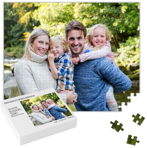 Personalisiertes Puzzle mit eigenem Bild-9/24/35/70/100/200/300/500/1000/1500 Teile:Gestalte selbst Puzzle mit Bild,Fotopuzzle-personalisierte Geschenke mit Foto für Mama,Kinder,Familie zum Geburtstag