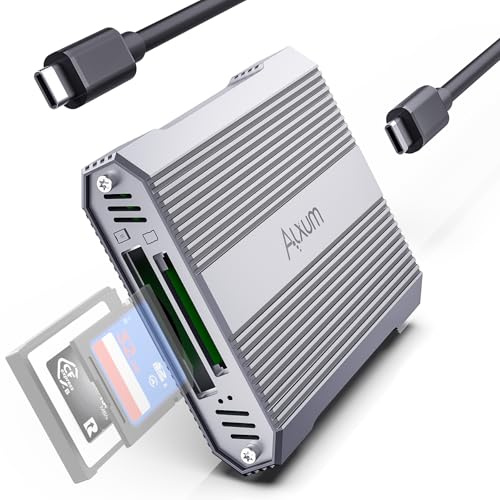 Alxum 10Gbps CFexpress Typ B Kartenleser, SD4.0 USB 3.2 Gen 2 CF Speicherkartenleserür CFe Typ B Karte Mit Zwei Steckplätzen für Speicherkarten, kompatibel mit Windows/Mac/Linux/Android