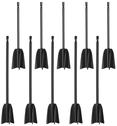 10 paletas mezcladoras de resina, paleta de mezcla de pintura de plástico para taladro mezclador de pintura para taladro, agitador de pintura reutilizable para taladros, pintura de silicona, mezcla de