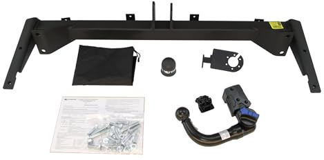 STEINHOF Anhängerkupplung für VW Caddy 3 III 2K 2004-2015 | abnehmbar vertikal, mit universalem E-Satz 13-polig