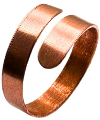 Antica Fucina Rho® Verstellbarer Ring aus reinem Kupfer | Fein und schlicht – 0,8 mm Metallstärke | Handgefertigt in Italien | Für Damen und Herren | Unisex