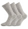 FussFreunde 3 Paar Norwegersocken 100 Wolle ohne Gummidruck Graumeliert, Farbe:Grau;Größe:39/42