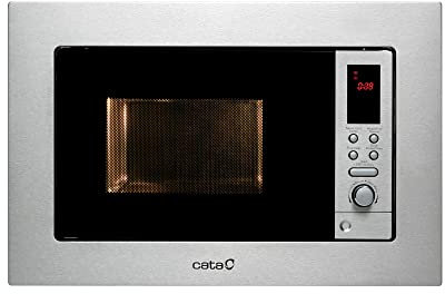 Cata MC 20 D Microondas de integración, 800 W, 20 litros, Acero Inoxidable, gris