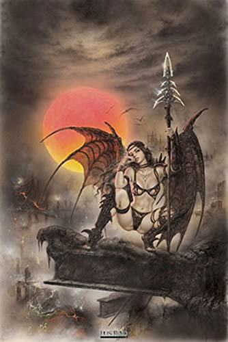 Royo, Luis - Black Tinkerbell - Fantasy Poster - Grösse 61x91,5 cm + 2 St Posterleisten Kunststoff 62 cm transparent
