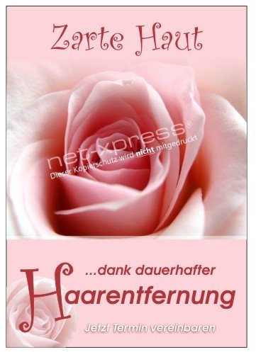 net-xpress Kosmetikposter für dauerhafte Haarentfernung A1, Werbeplakat Plakat Poster