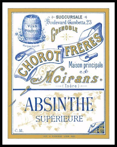 Chorot Freres Absinthe Label Poster