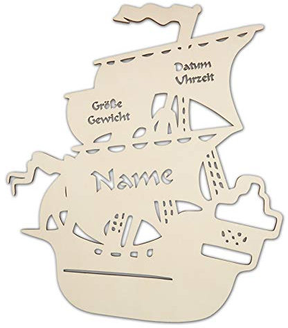 Pirat Geschenke für Kinder Lampe Piraten-schiff mit Namen Piratenzimmer Zubehör Junge Zimmer Geburtstag Weihnachten