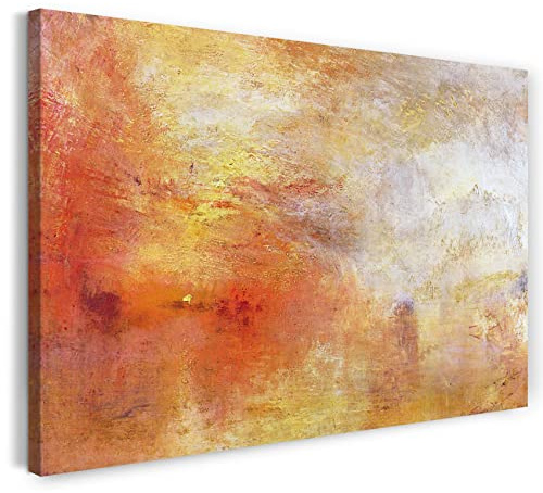 Canvas Print (60x40cm): William Turner - Sun Setting Over a Lake