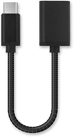 subtel® USB OTG Kabel kompatibel mit Samsung Galaxy Tab S3 S4 S5e S6 / TabPro S / Galaxy Book A 10.5 10.6 12.6 / Active 2 / Pro OTG Adapter USB C Host Kabel Alu On The Go Adapter schwarz OTG Stecker