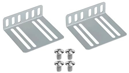 2 DIN car radio mounting L brackets with screws - metal