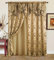 GLORY RUGS Jana Jacquard-Fenstervorhang, 2-teilig, Taupe, mit Volant und Rückseite, für Schlafzimmer, Wohnzimmer, Esszimmer, 2 Vorhänge je 139,7 x 213,4 cm