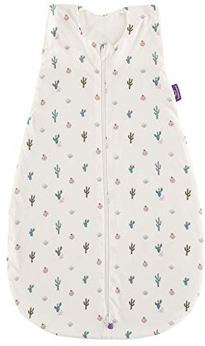 Träumeland S0200607 Sommerschlafsack LIEBMICH aus Baumwolle, Design Kaktusliebe, Größe 110 cm, mehrfarbig