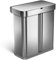 simplehuman ST2036 58L (34/24) Rectangular Recycling Sensor Kitchen Bin with Voice And Motion Control, Automatic, Liner Pocket, Fingerprint-Proof, Brushed Stainless Steel