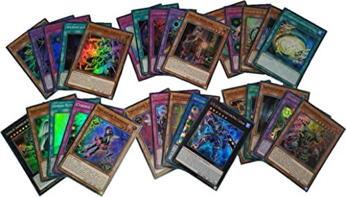 a Yu-Gi-Oh! 30 Holo Karten Sammlung Set/Pack (inkl. Secret & Ultra Rare) & 100 Arkero-G Soft Sleeves japanische YuGiOh Kartenhüllen
